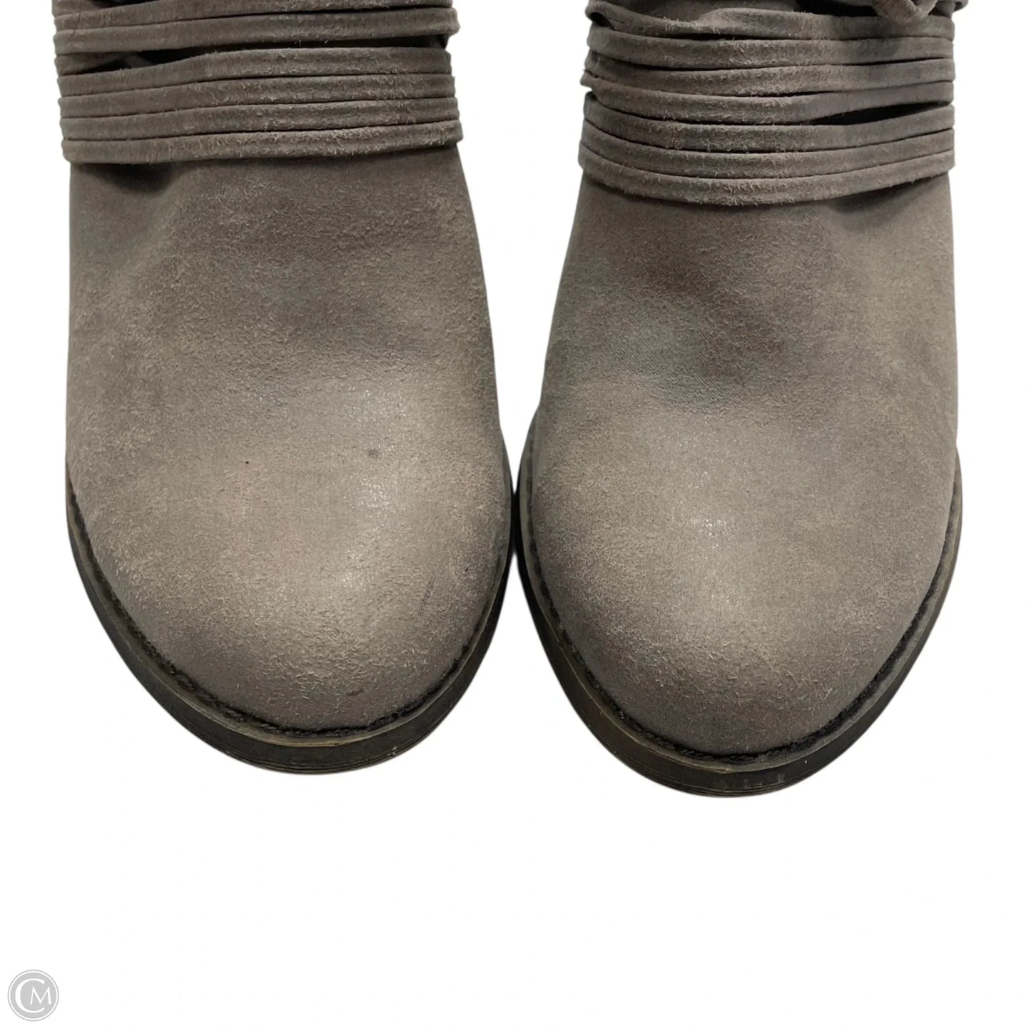 Boots Ankle Heels By Fergalicious In Taupe, Size: 10