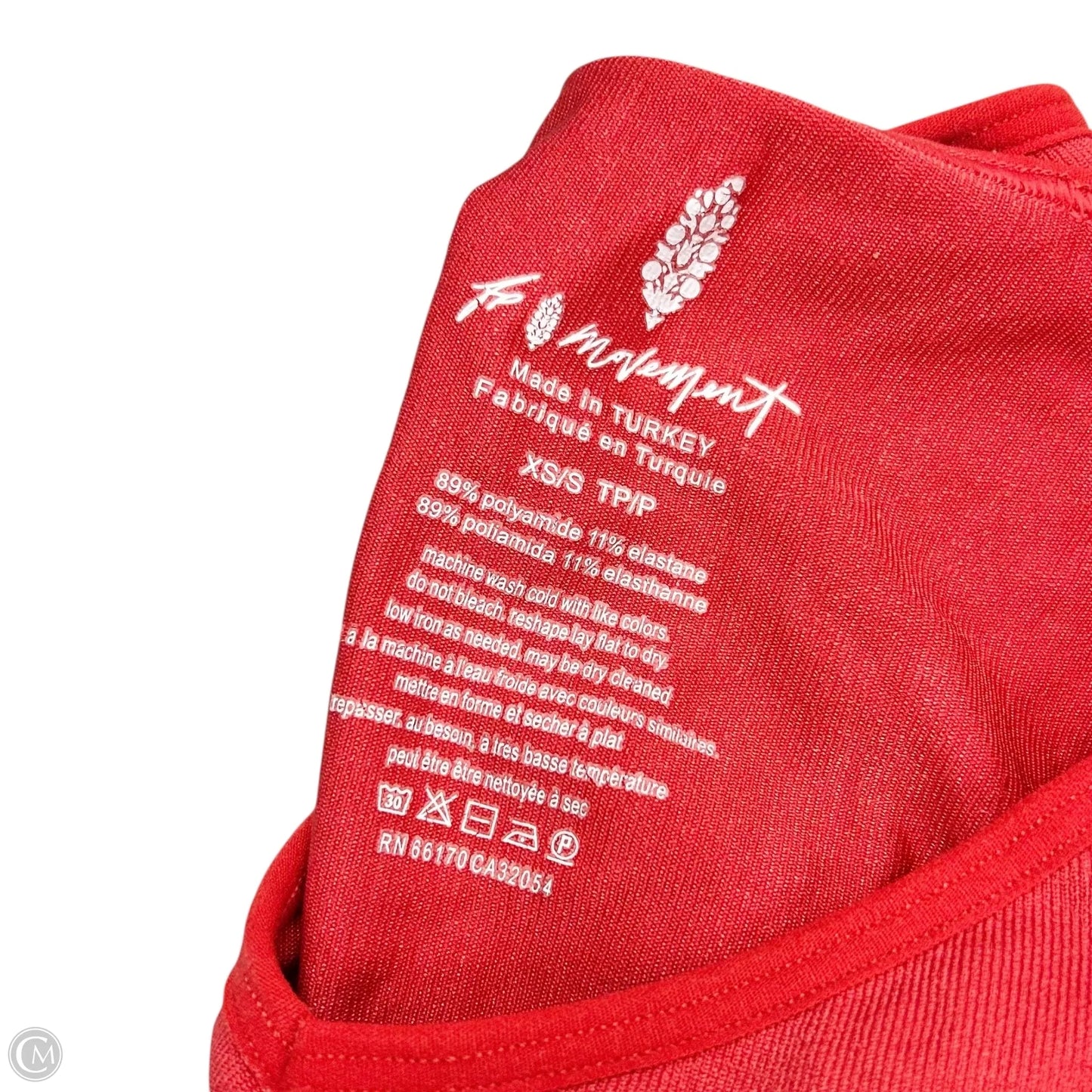 Athletic Top Long Sleeve Crewneck By Free People In Red, Size: Xs/S