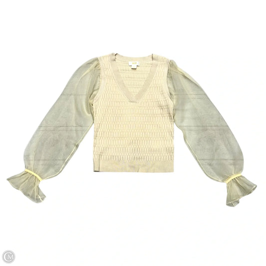 Top Long Sleeve By Maeve In Cream, Size: S