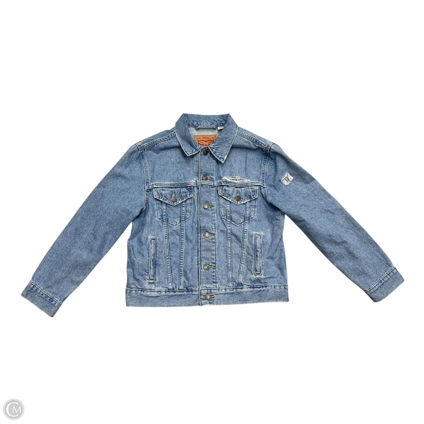 Jacket Denim By Levis In Blue Denim, Size: M