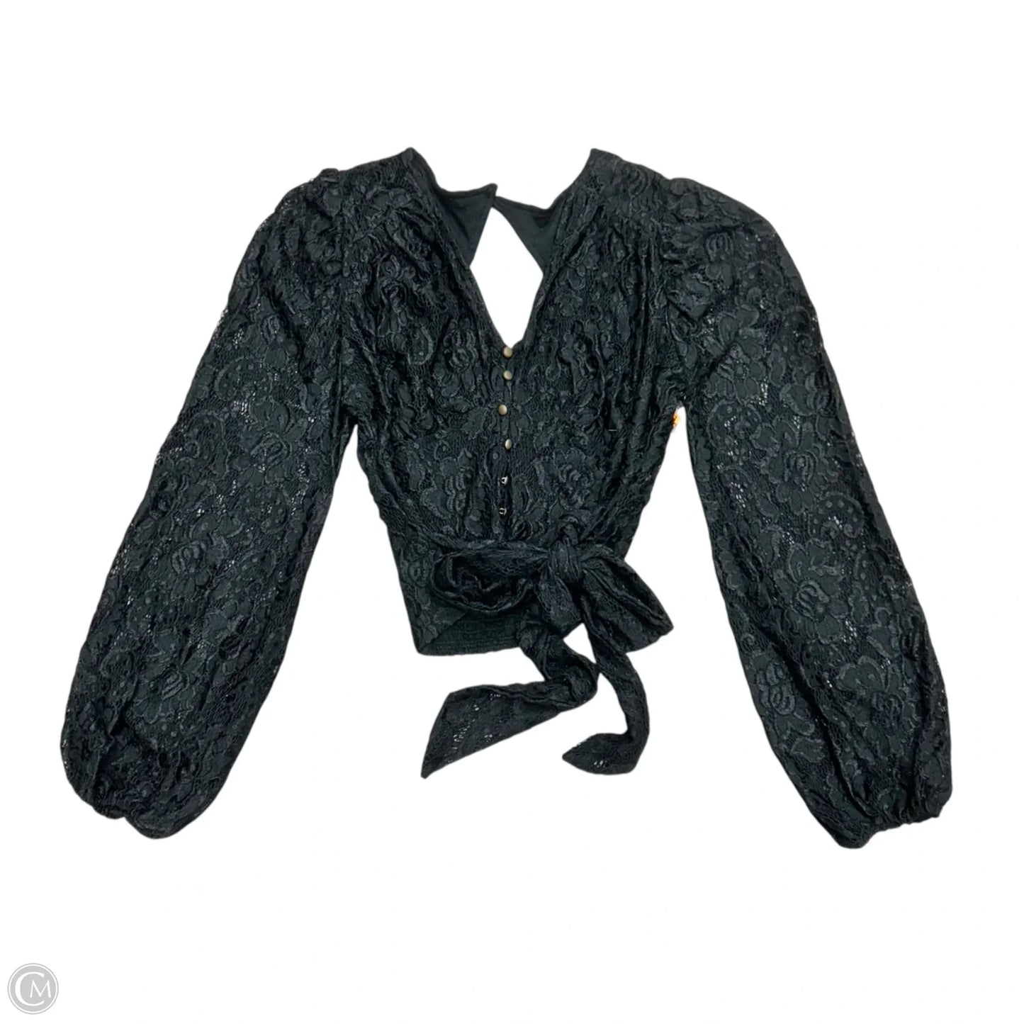 Top Long Sleeve By Anthropologie In Black, Size: S