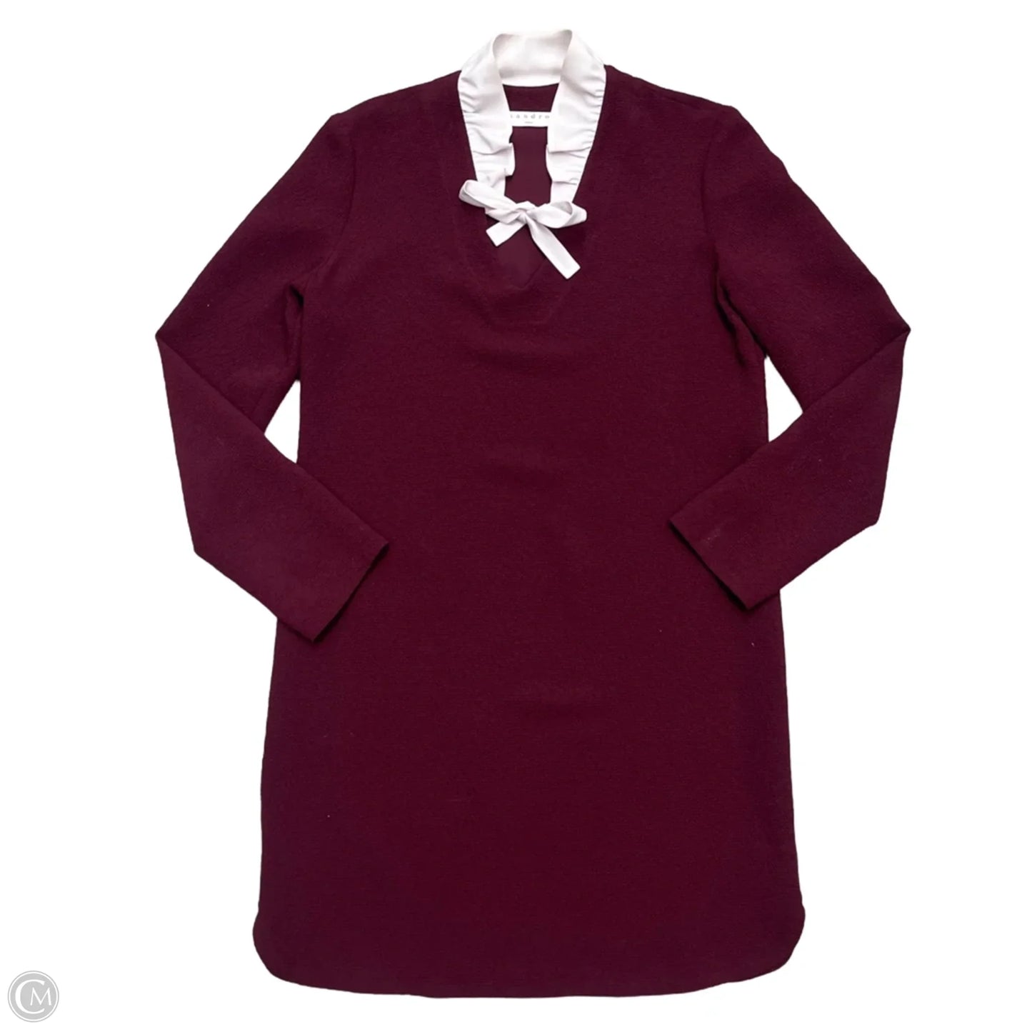 Dress Designer By Sandro In Maroon, Size: M