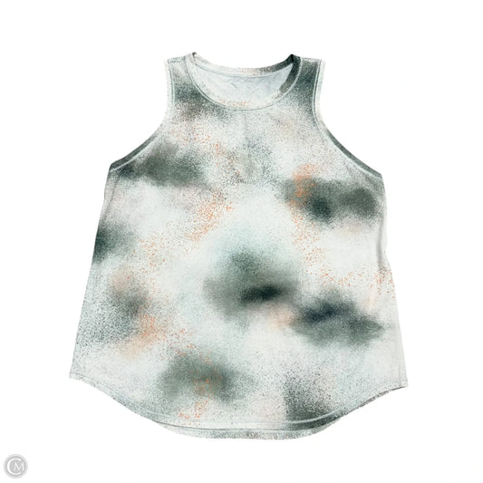 Athletic Tank Top By Lululemon In Green & Orange, Size: M