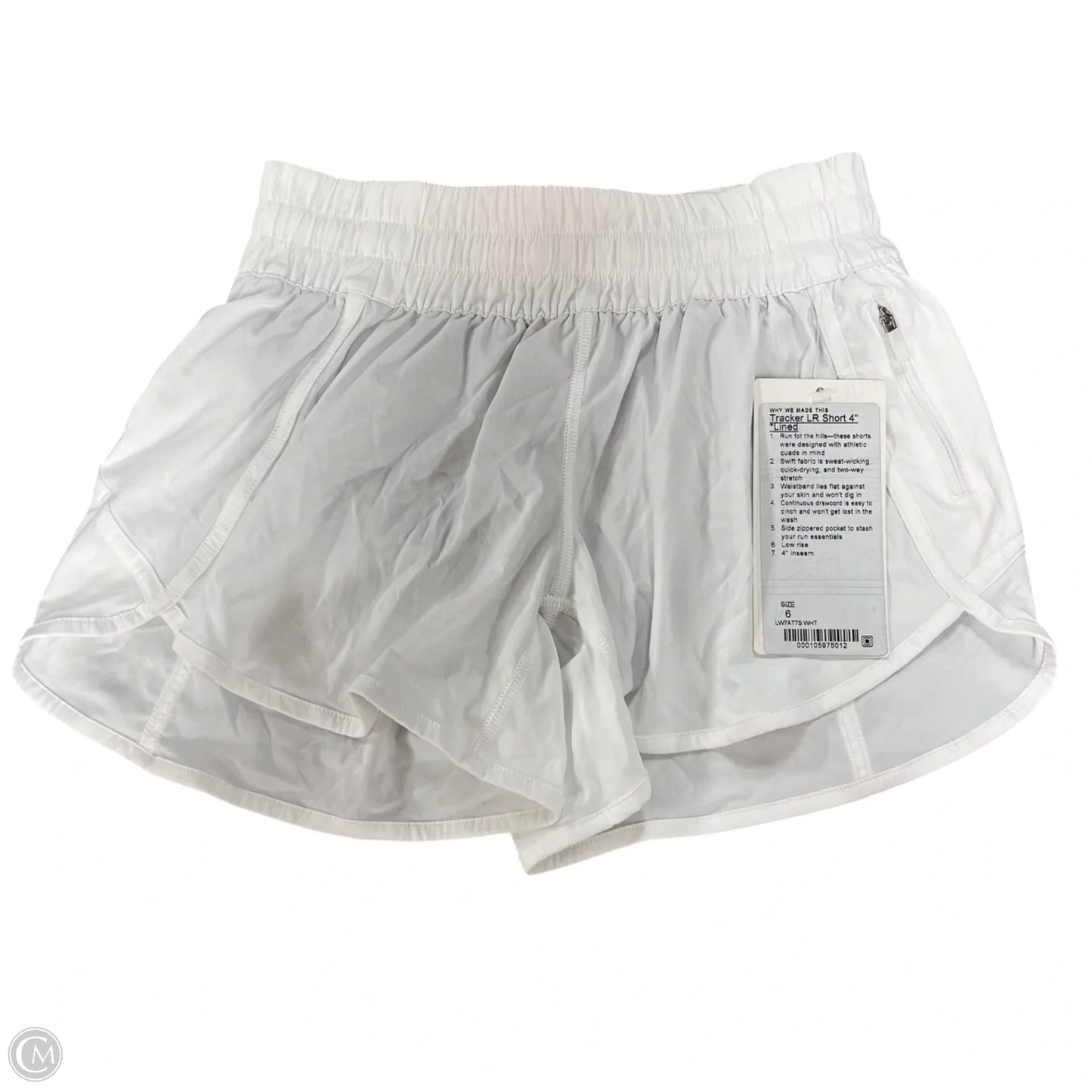 Athletic Shorts By Lululemon In White, Size: S