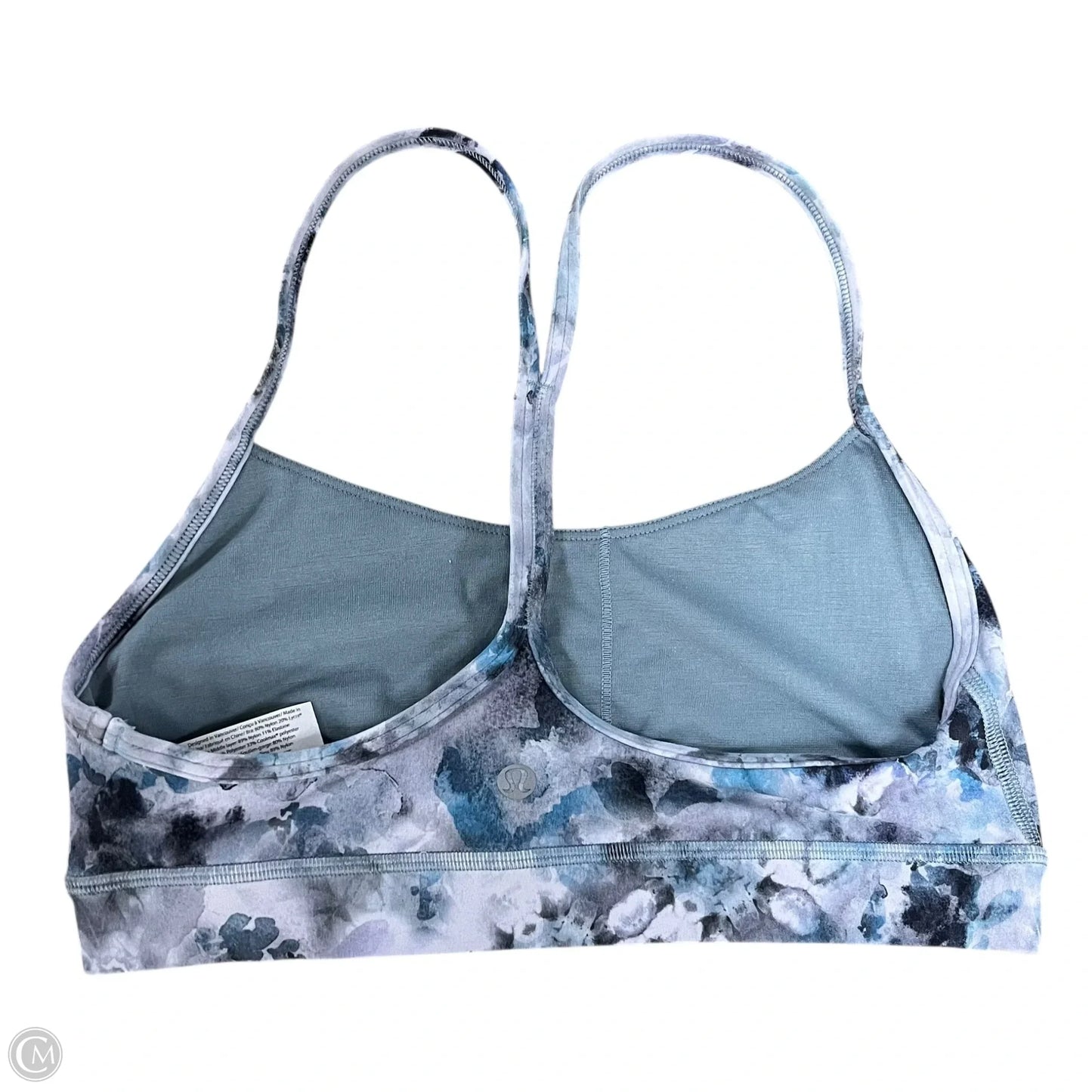 Athletic Bra By Lululemon In Blue & Grey, Size: S