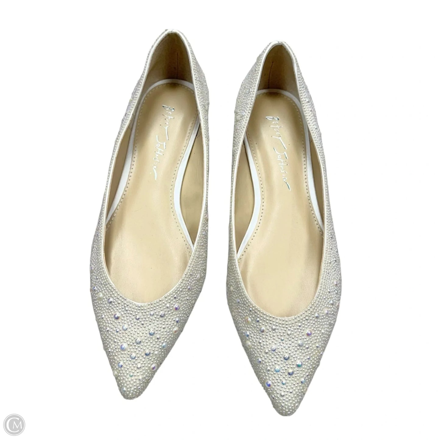 Shoes Flats By Betsey Johnson In White, Size: 8.5