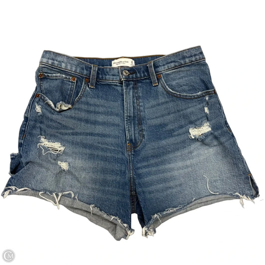 Shorts By Abercrombie And Fitch In Blue Denim, Size: 12