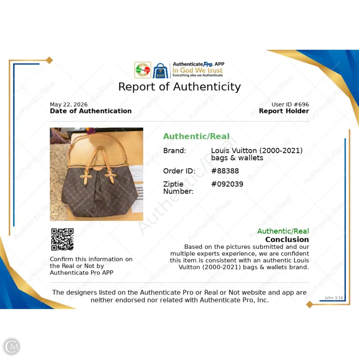 Handbag Luxury Designer By Louis Vuitton, Size: Large