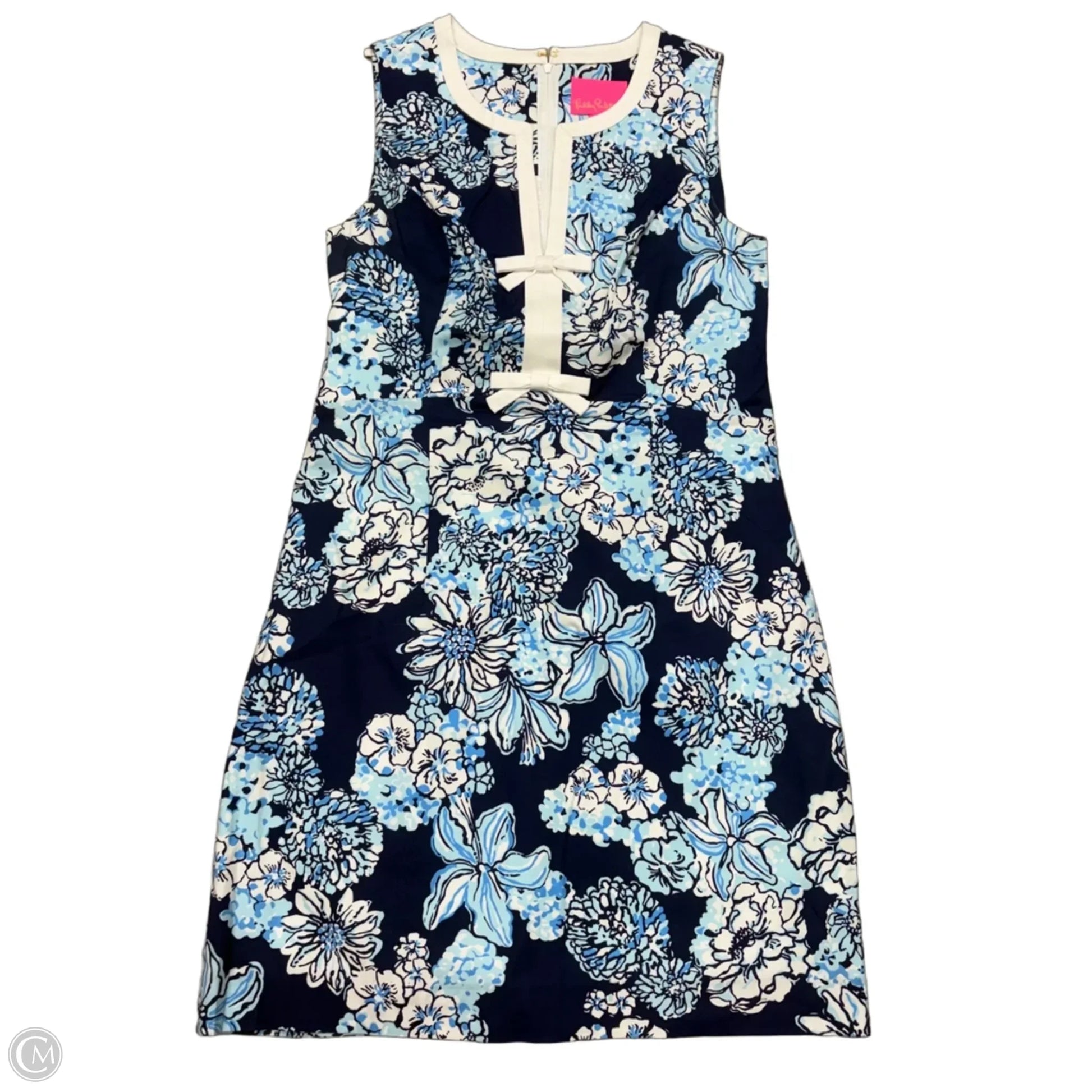 Dress Designer By Lilly Pulitzer In Blue & White, Size: S Dress Designer By Lilly Pulitzer In Blue & White, Size: S