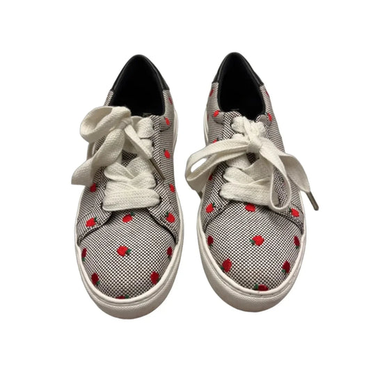 Shoes Designer By Kate Spade In Black & Red, Size: 7.5