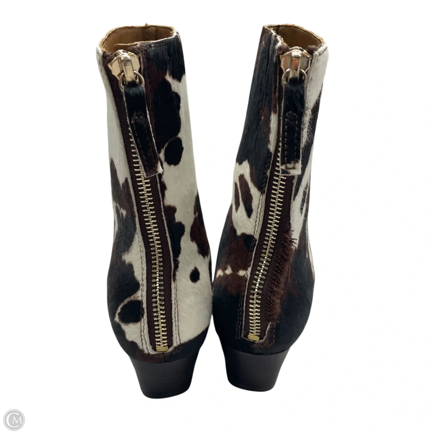 Boots Ankle Heels By Madewell In Brown & White, Size: 6.5