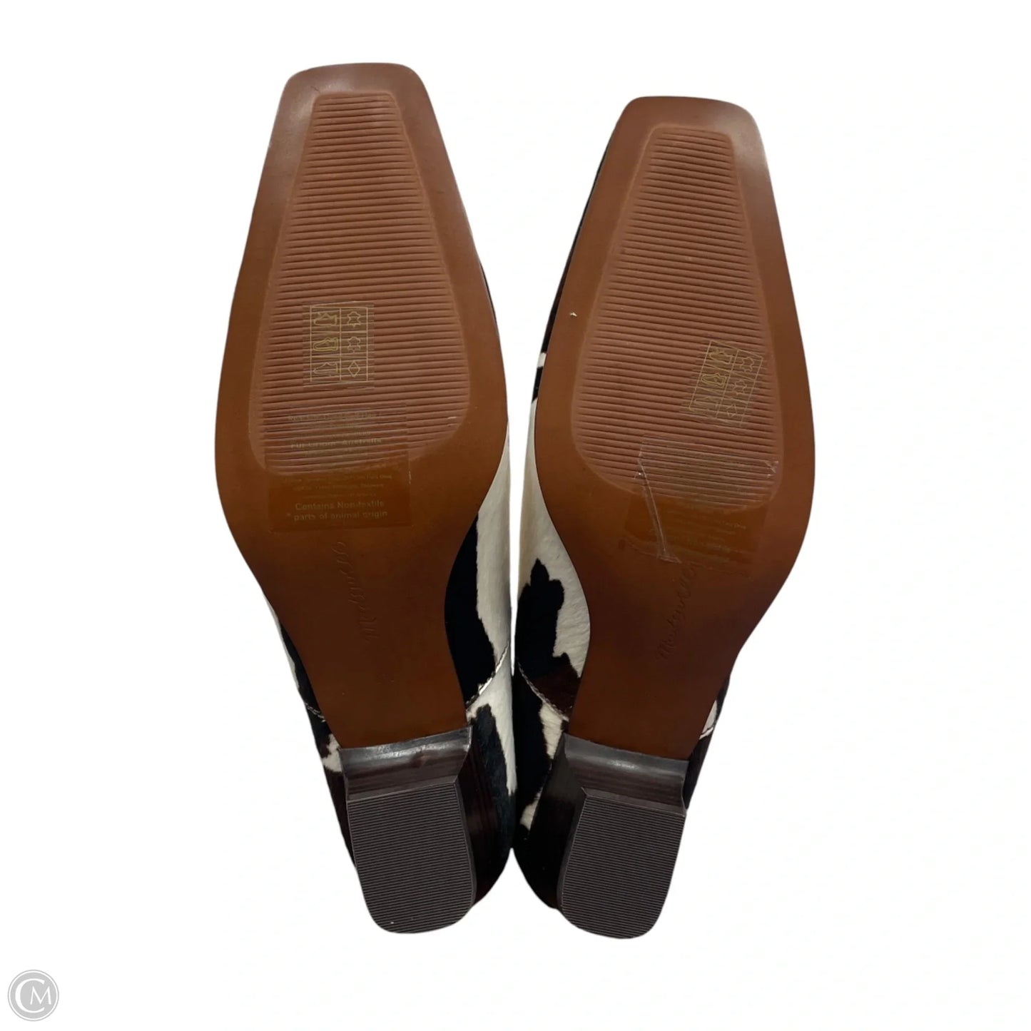 Boots Ankle Heels By Madewell In Brown & White, Size: 6.5