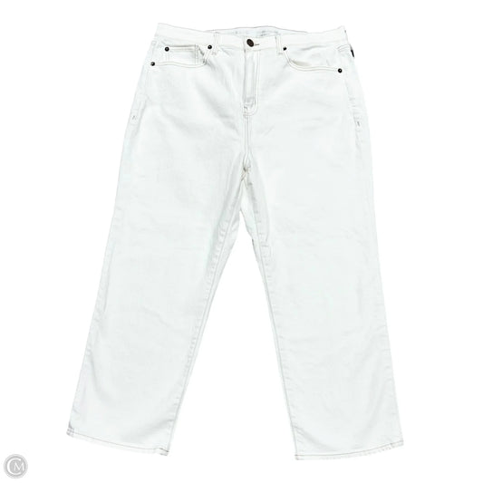 Jeans Straight By Torrid In White Denim, Size: 14