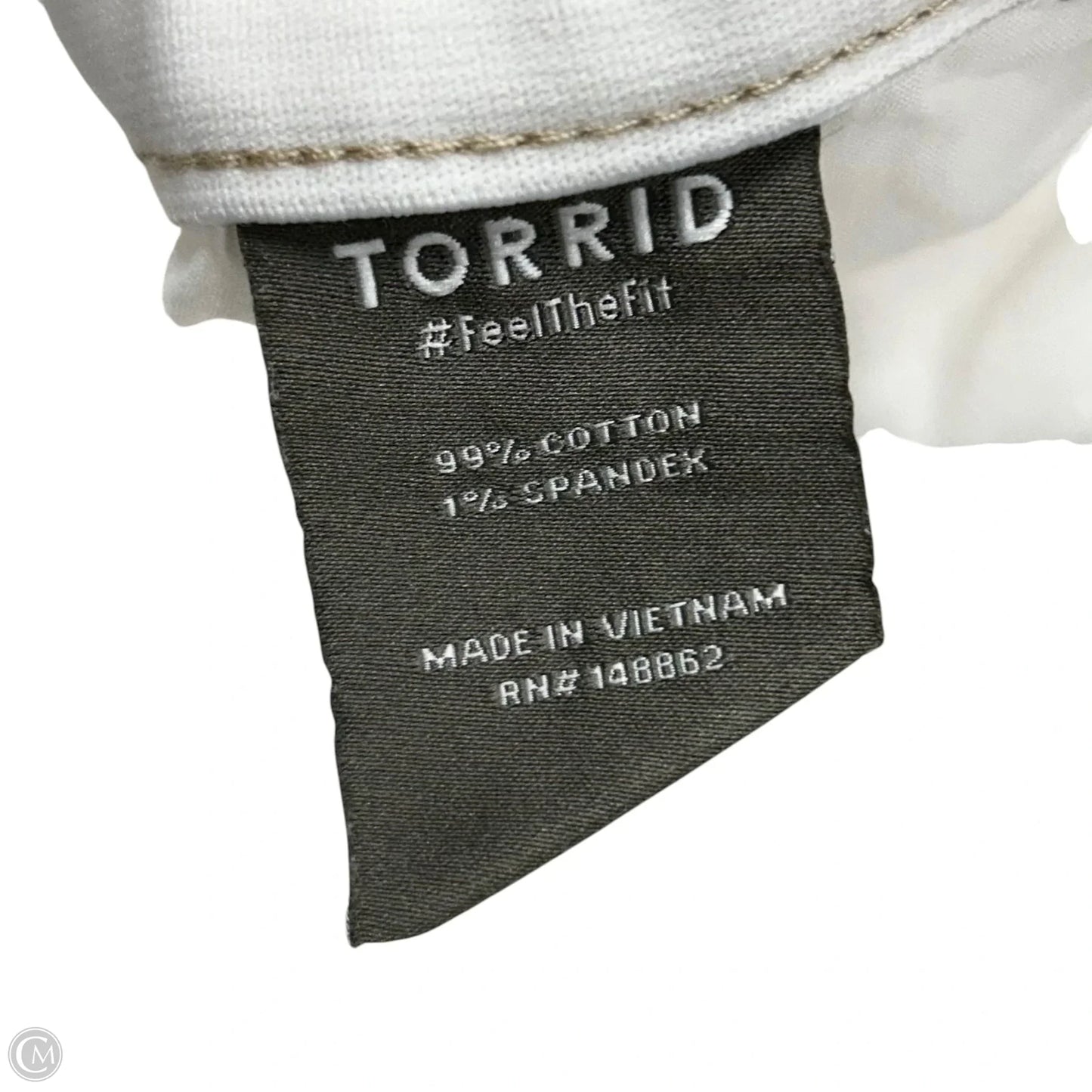 Jeans Straight By Torrid In White Denim, Size: 14