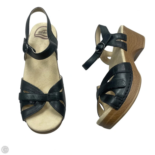 Sandals Heels Block By Dansko In Black, Size: 7.5
