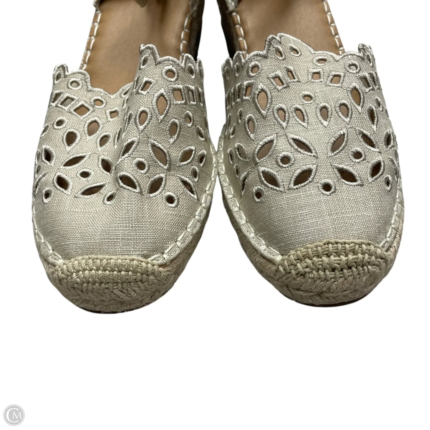 Shoes Heels Wedge By Tommy Bahama In Beige, Size: 8.5