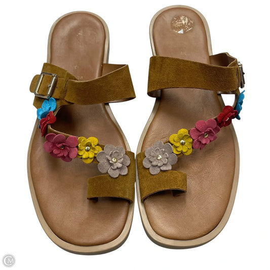 Sandals Flats By Cmc In Floral Print, Size: 8.5