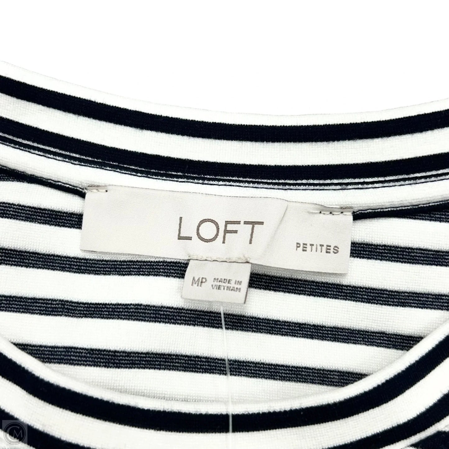 Dress Casual Midi By Loft In Black & White, Size: Mp