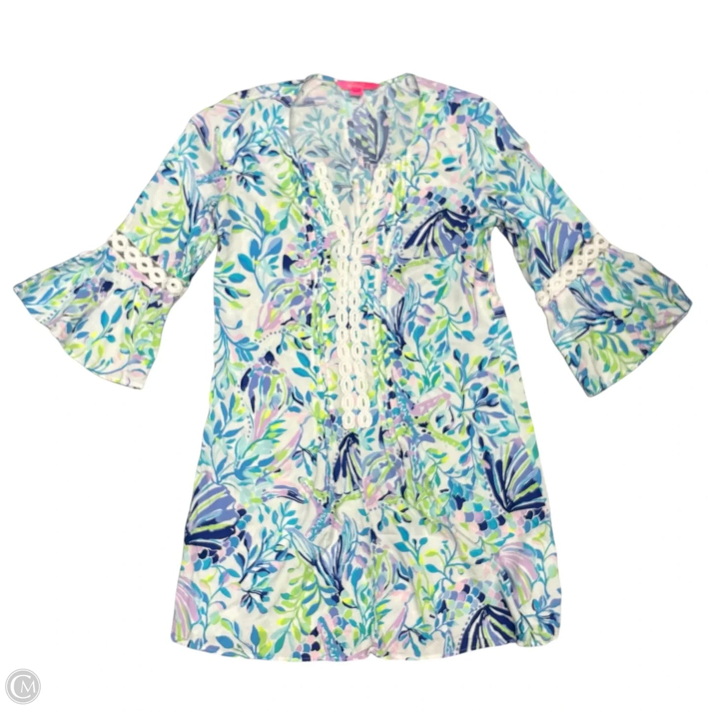 Dress Designer By Lilly Pulitzer In Blue & White, Size: S