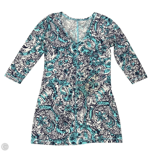 Dress Designer By Lilly Pulitzer In Blue & White, Size: L