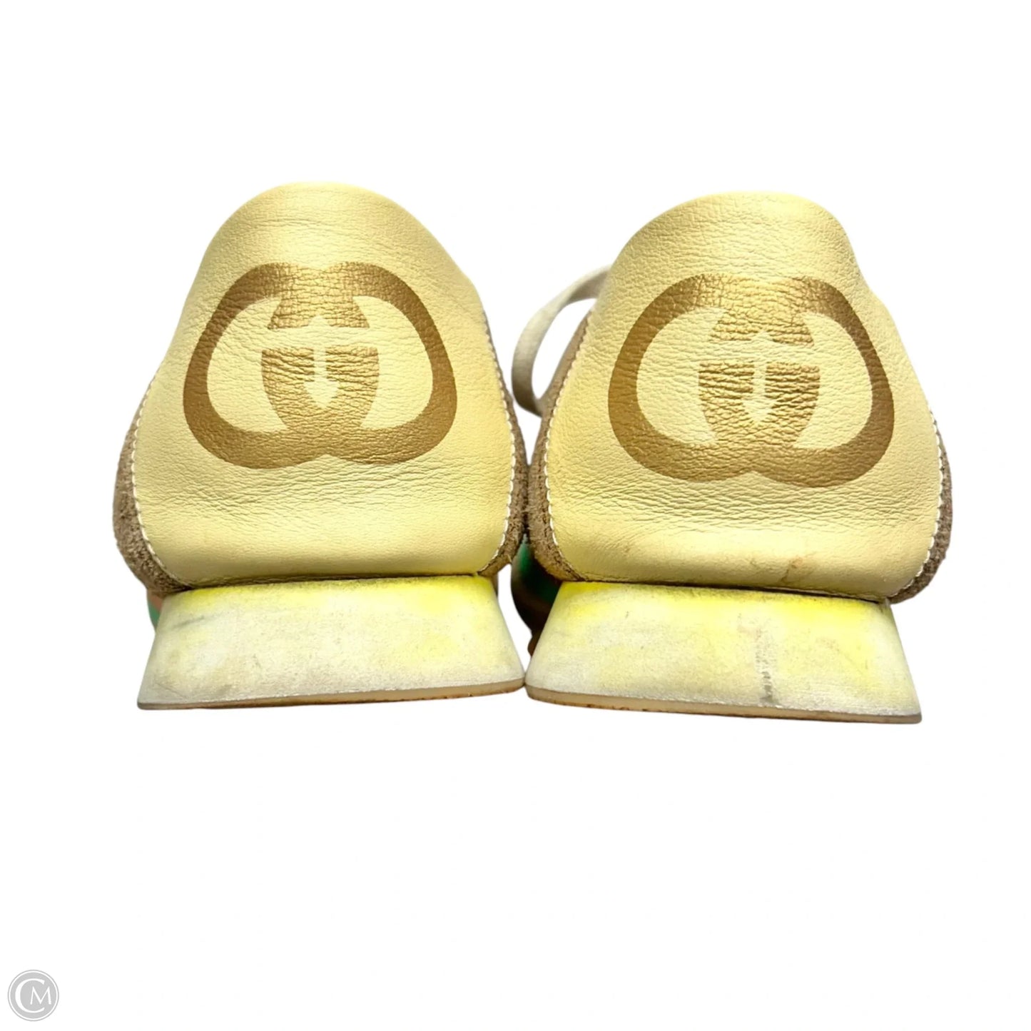 Shoes Luxury Designer By Gucci In Cream, Size: 9.5