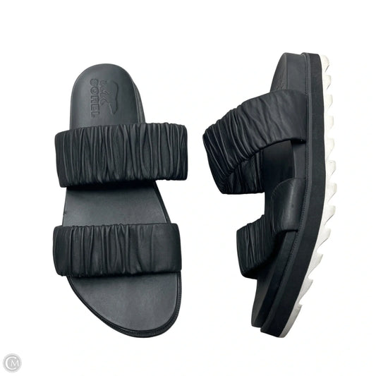 Sandals Flats By Sorel In Black, Size: 10