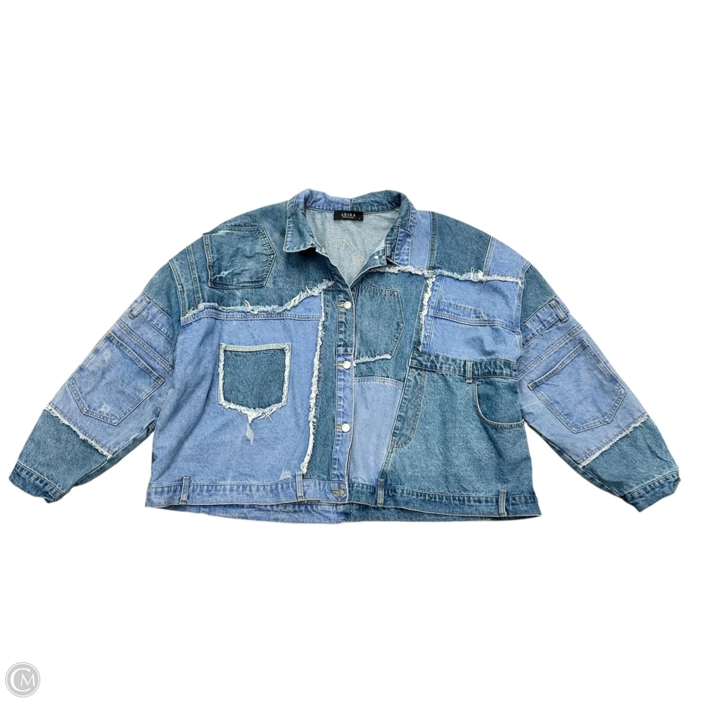 Jacket Denim By Akira In Blue Denim, Size: 1x
