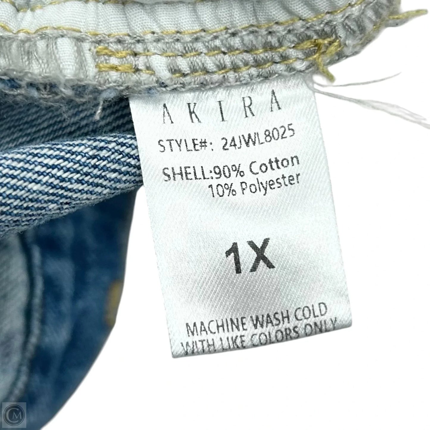 Jacket Denim By Akira In Blue Denim, Size: 1x