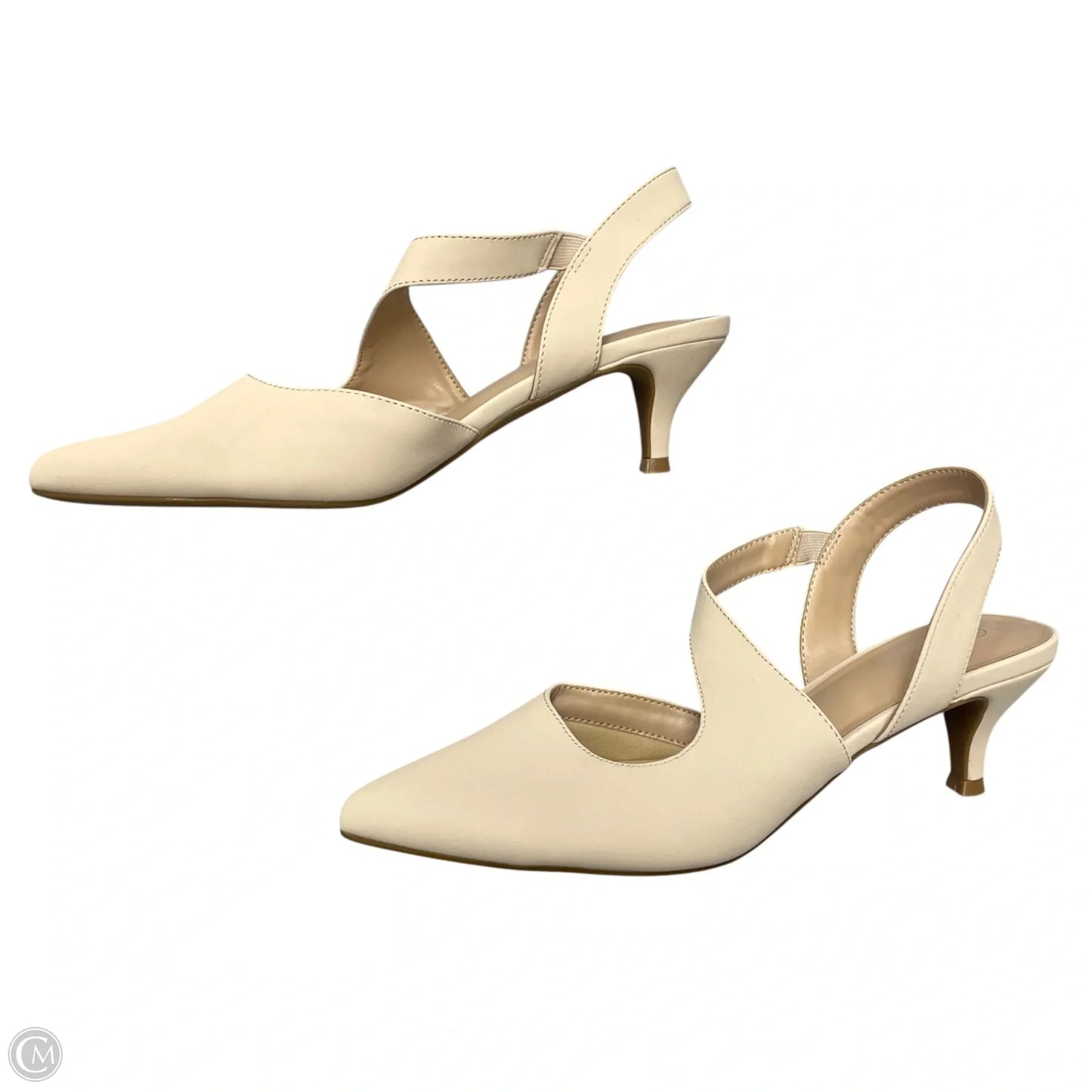 Shoes Heels Kitten By Dorsay In Cream, Size: 9.5