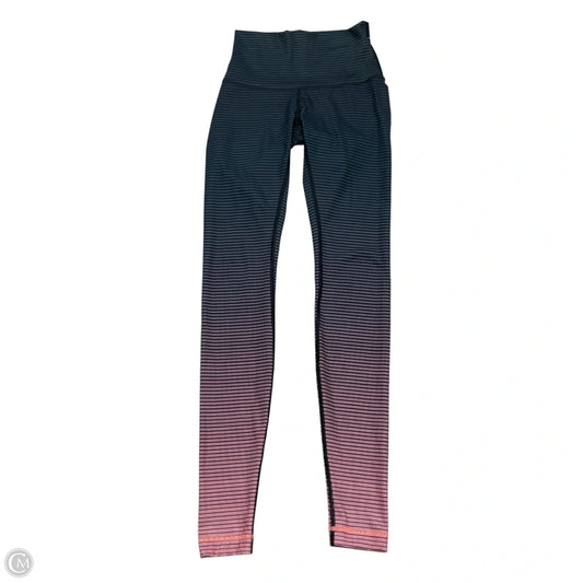 Athletic Leggings By Lululemon In Black & Green, Size: S