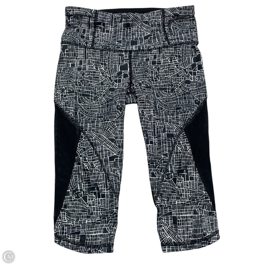 Athletic Leggings Capris By Lululemon In Black & White, Size: M