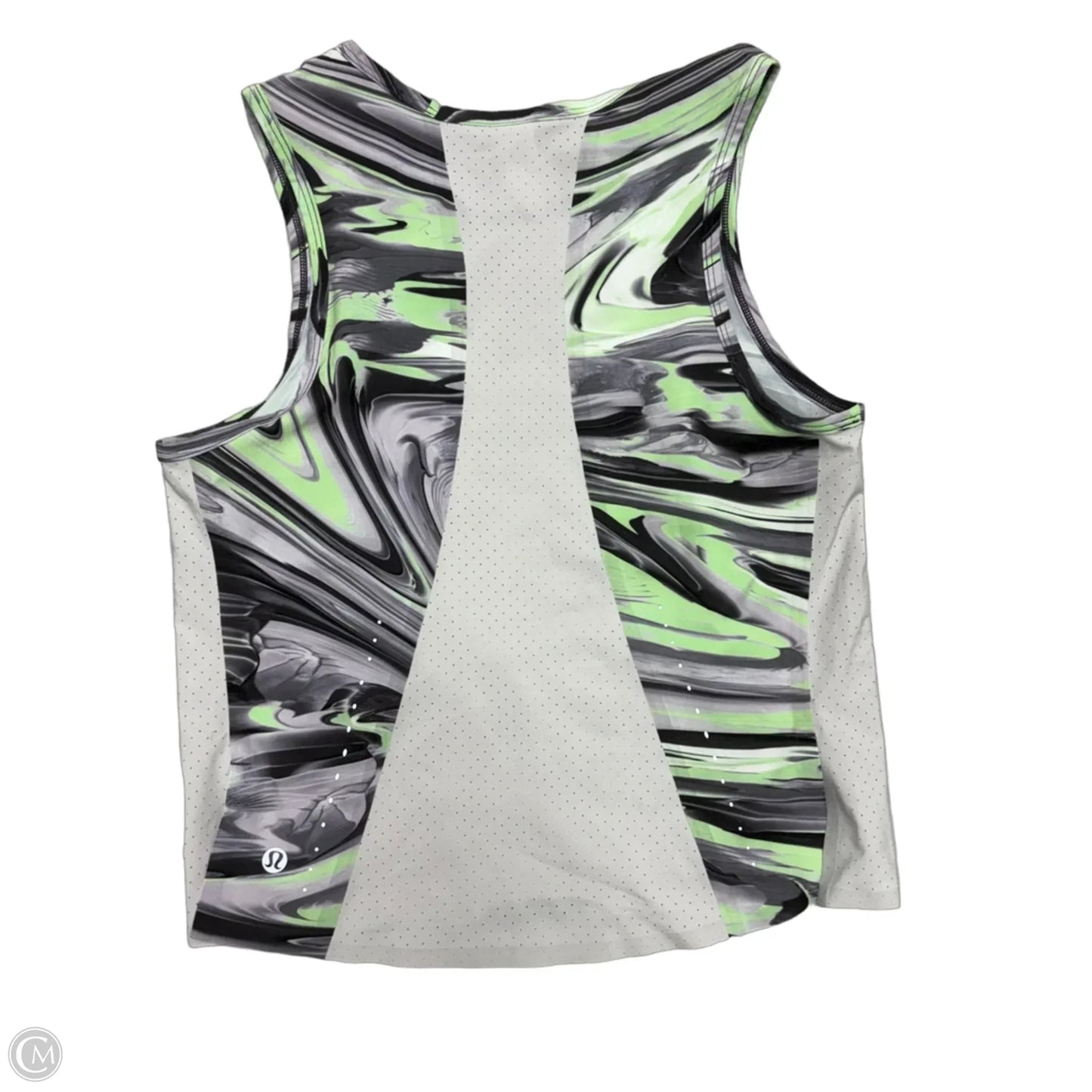 Athletic Tank Top By Lululemon In Green & Grey, Size: Xs