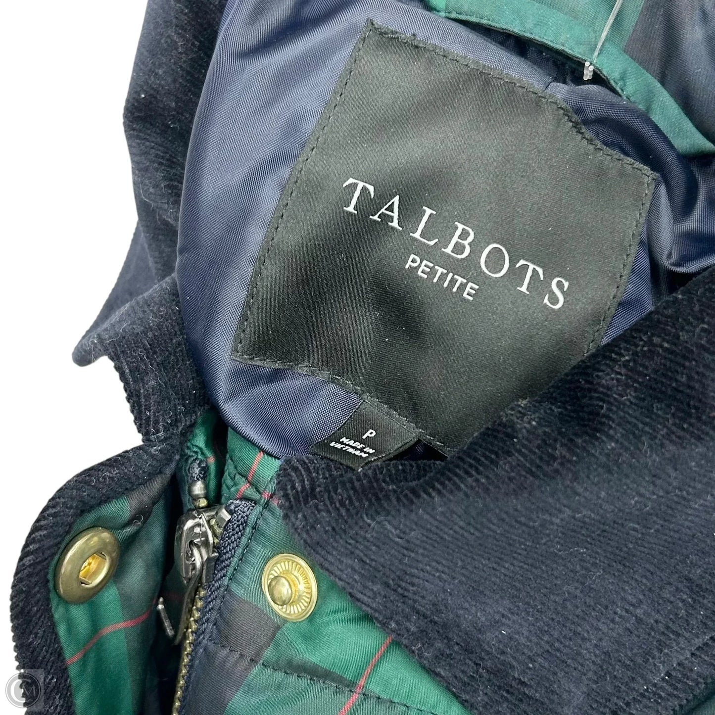 Jacket Puffer & Quilted By Talbots In Plaid Pattern, Size: Xsp