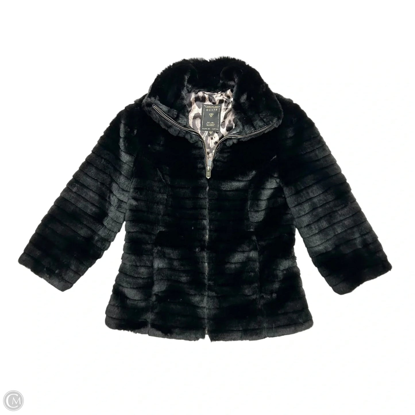 Jacket Faux Fur & Sherpa By Guess In Black, Size: Xs
