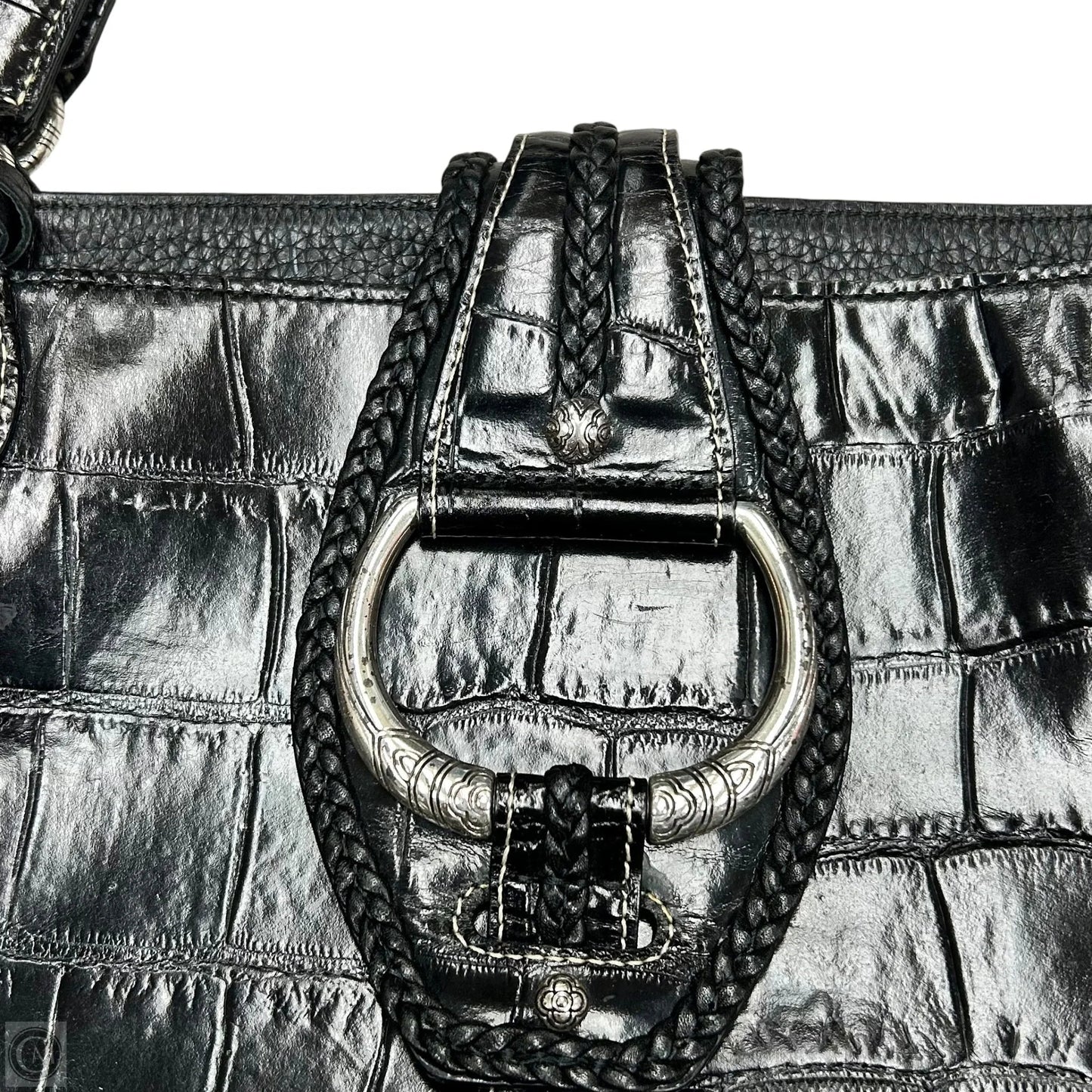Handbag Leather By Brighton, Size: Large