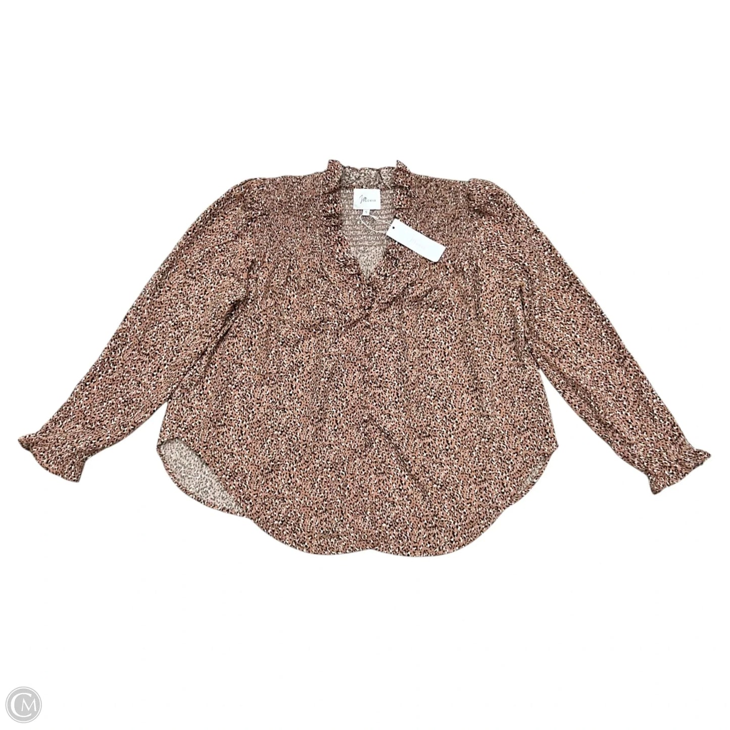 Top Long Sleeve By J Flower In Animal Print, Size: S