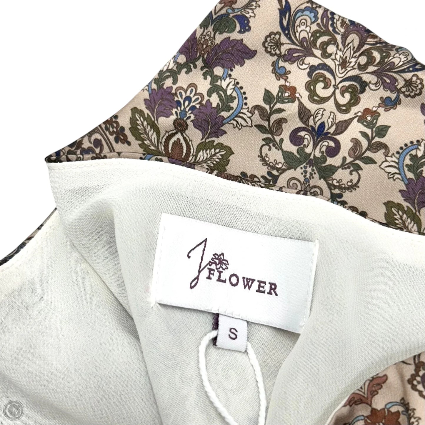 Dress Casual Short By J Flower In Purple & Tan, Size: S