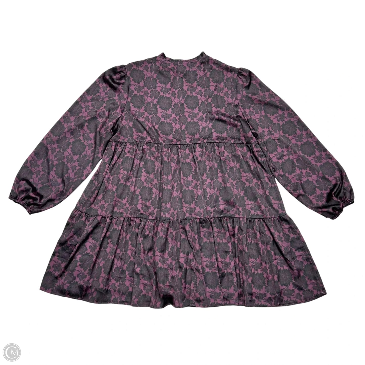 Dress Casual Short By J Flower In Black & Purple, Size: Xl