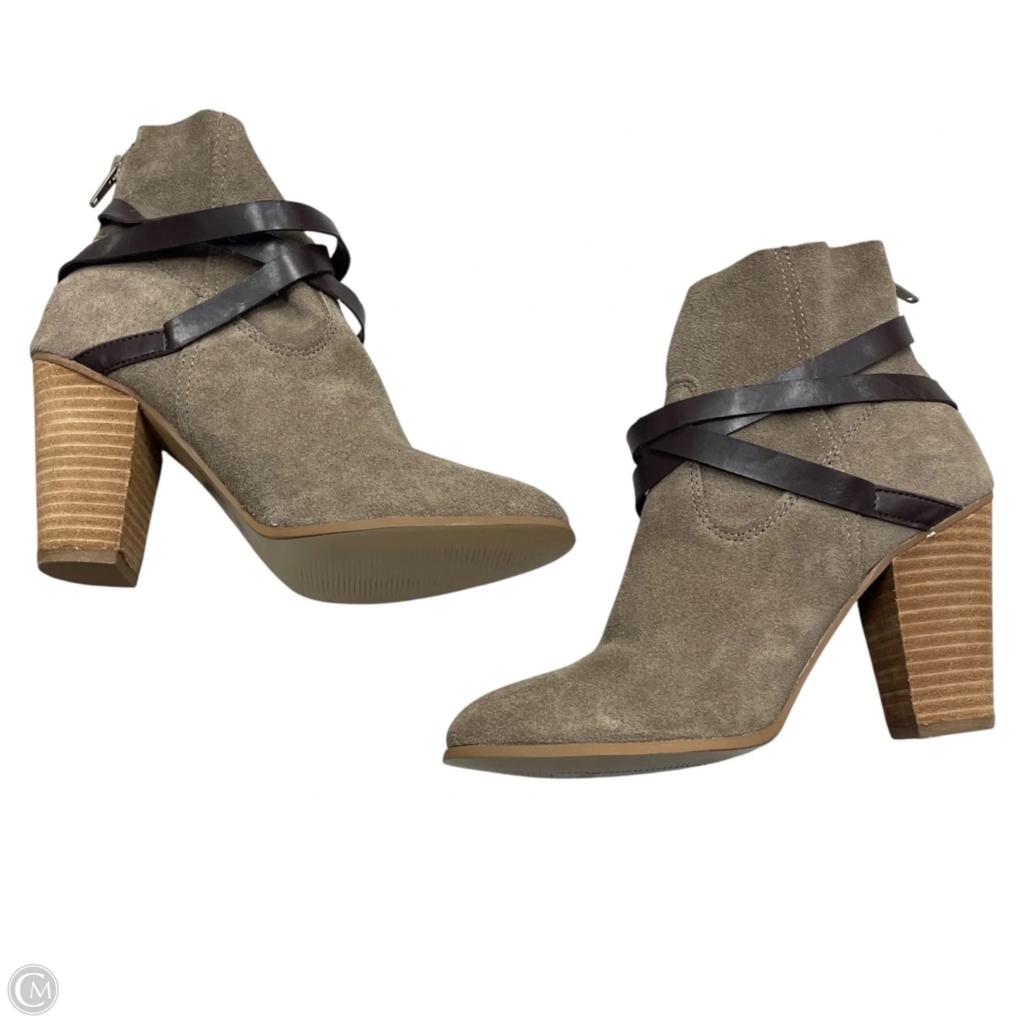 Boots Ankle Heels By Carlos By Carlos Santana In Taupe, Size: 6.5