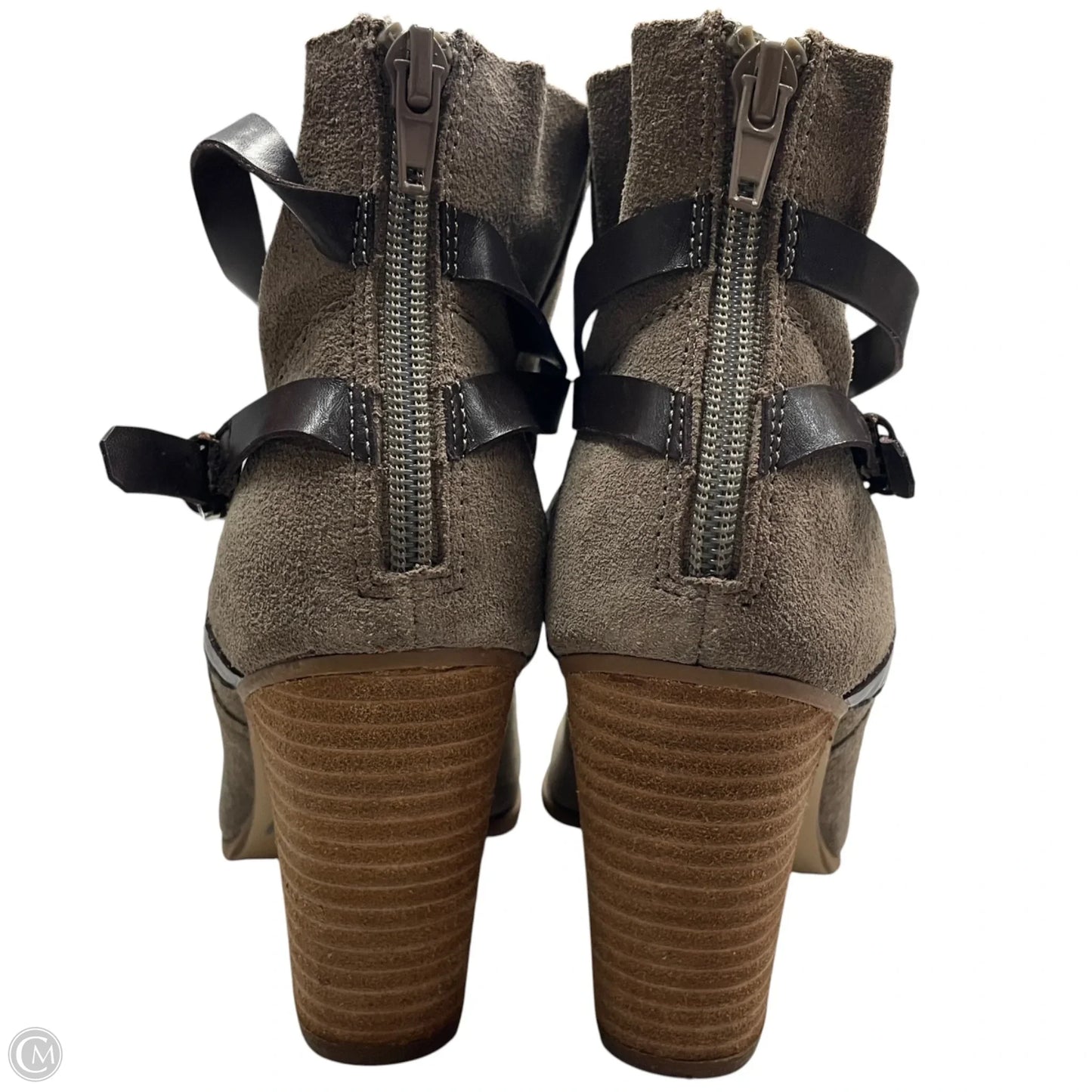 Boots Ankle Heels By Carlos By Carlos Santana In Taupe, Size: 6.5