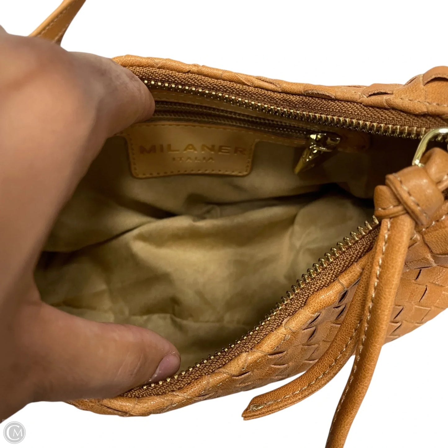 Crossbody Leather By Milaner, Size: Medium