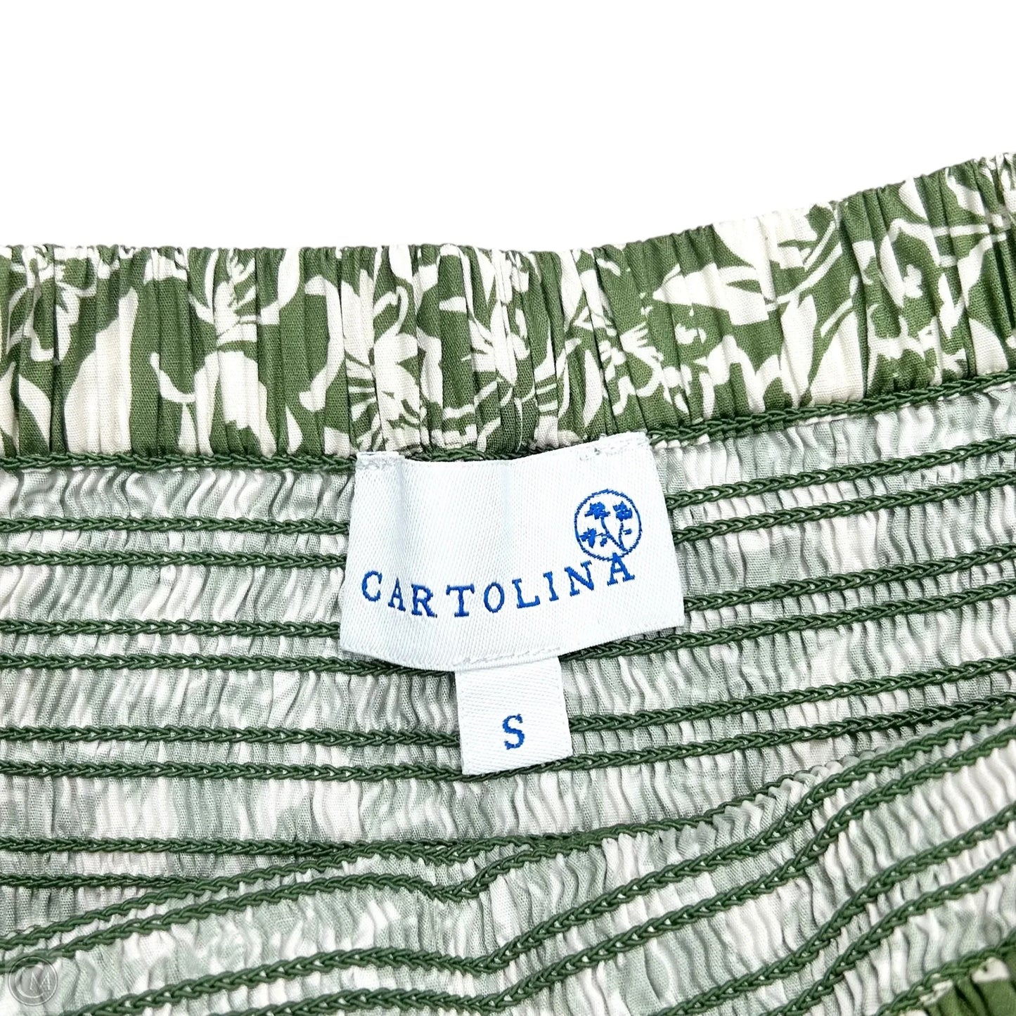Skirt Maxi By Cartolina In Green & White, Size: S