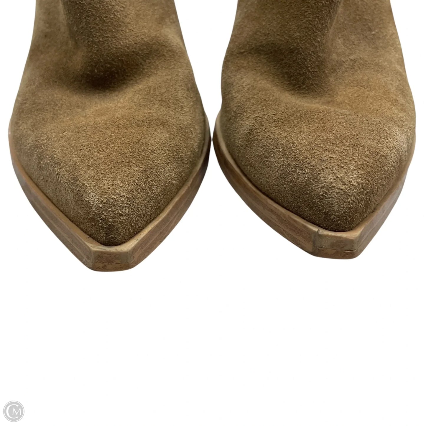 Boots Ankle Heels By Marc Fisher In Tan, Size: 6.5