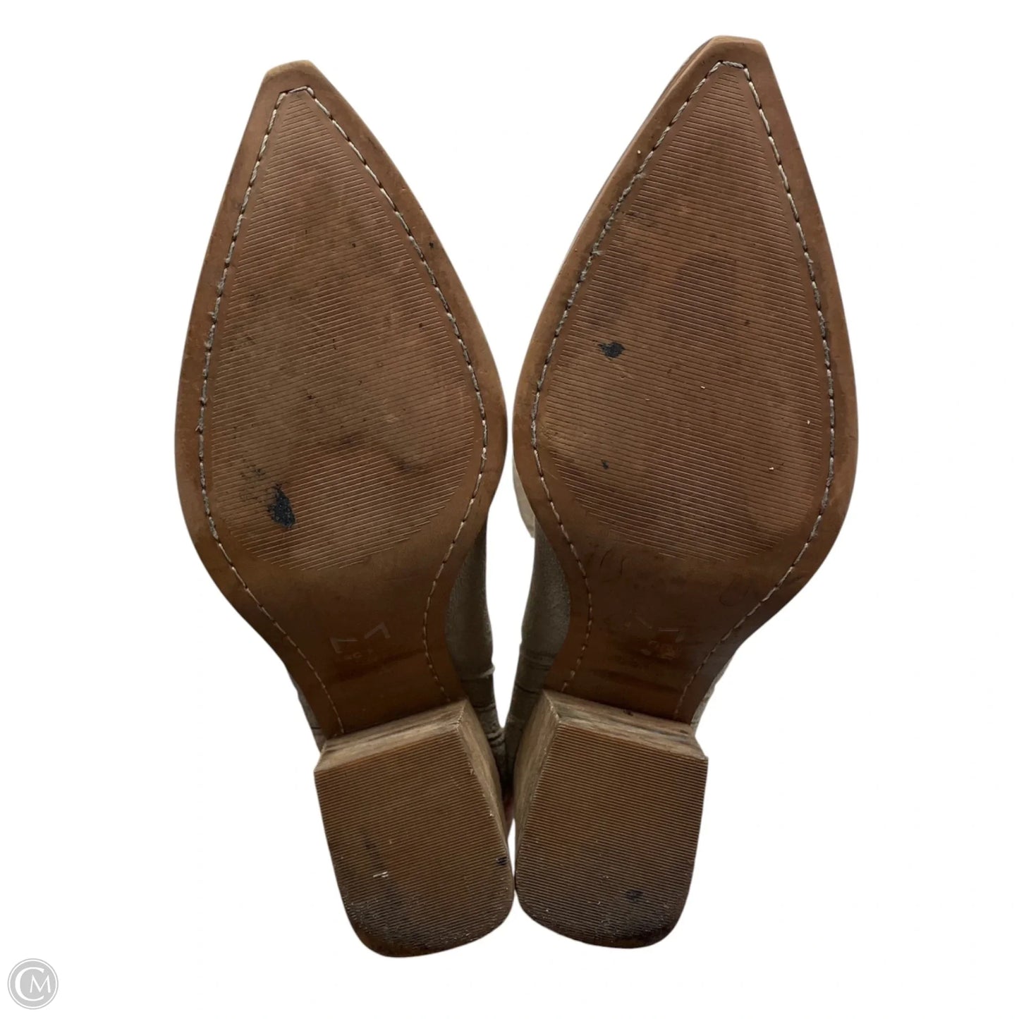 Boots Ankle Heels By Marc Fisher In Grey, Size: 6.5