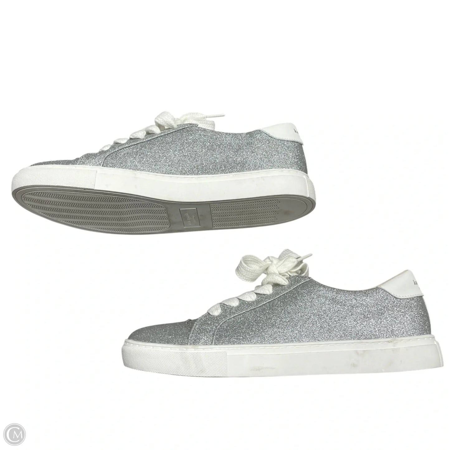 Shoes Designer By Kate Spade In Silver, Size: 10