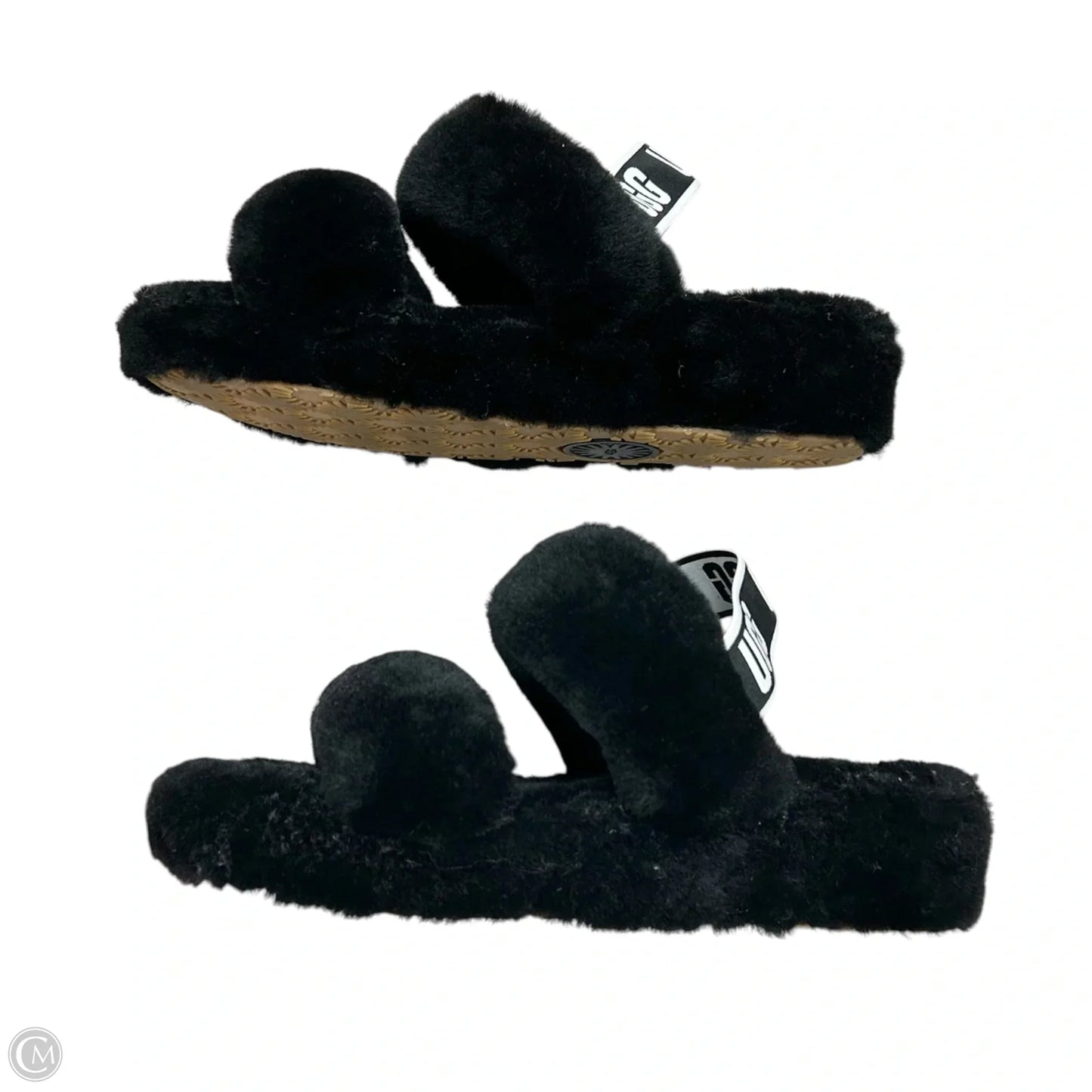 Slippers Designer By Ugg In Black, Size: 8