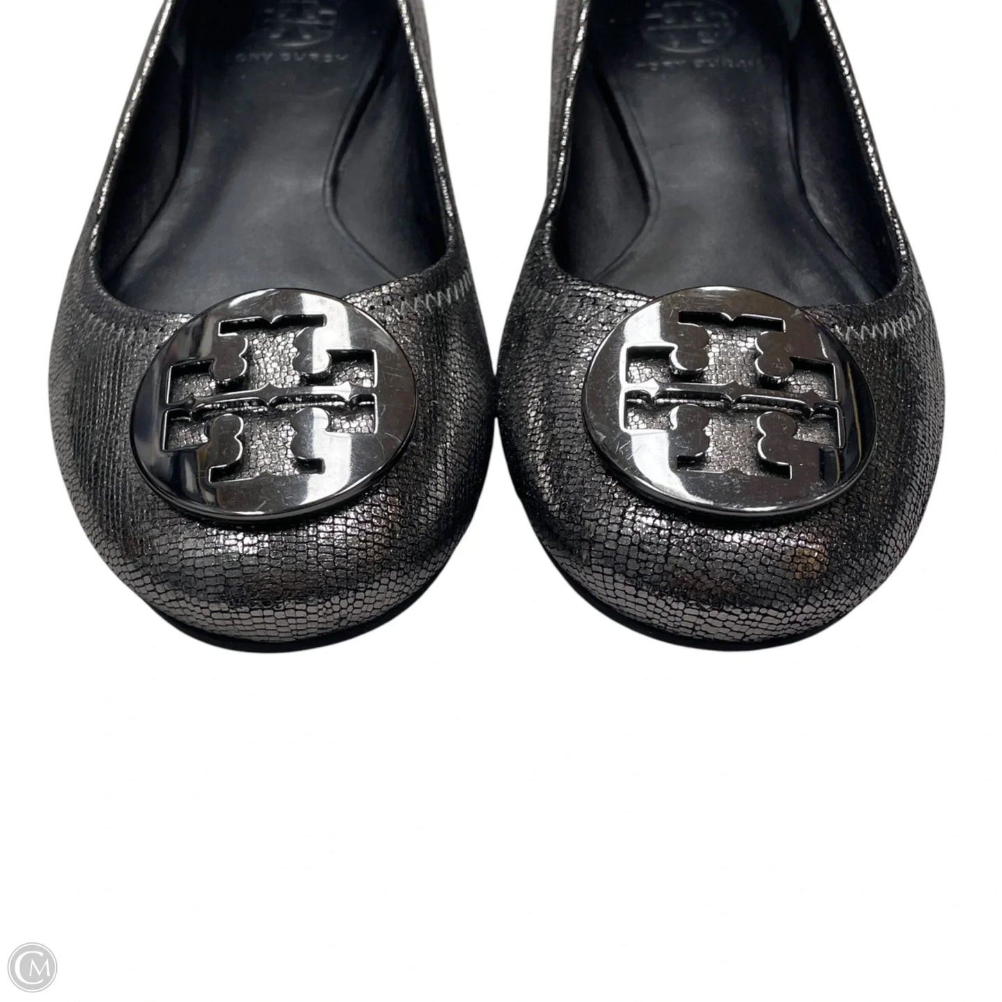 Shoes Designer By Tory Burch In Silver, Size: 7.5