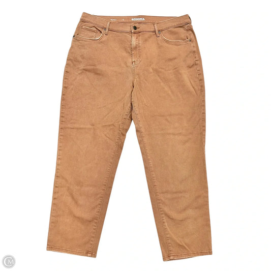 Jeans Boyfriend By Sonoma In Brown, Size: 16