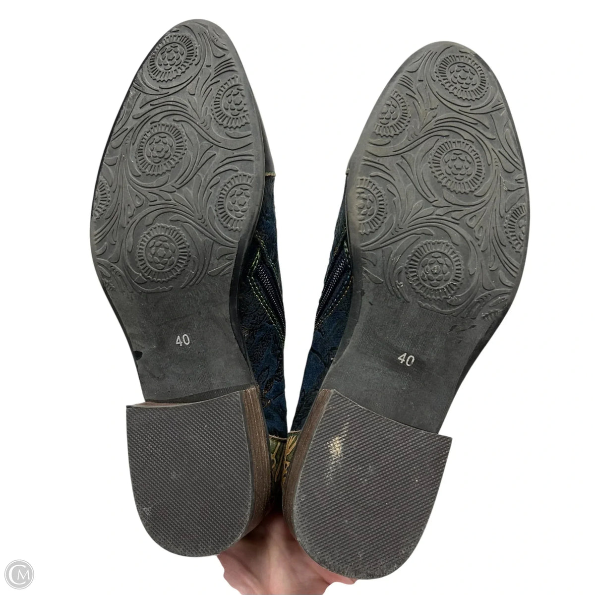 Boots Ankle Flats By Spring Step In Blue & Green, Size: 9.5