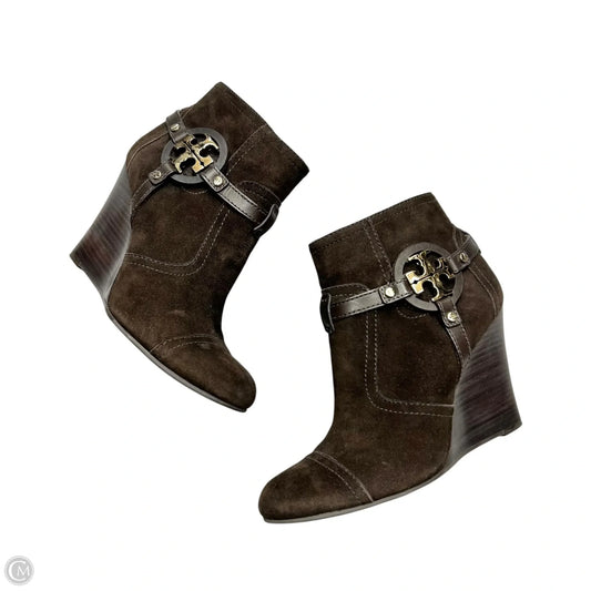 Boots Designer By Tory Burch In Brown, Size: 7.5